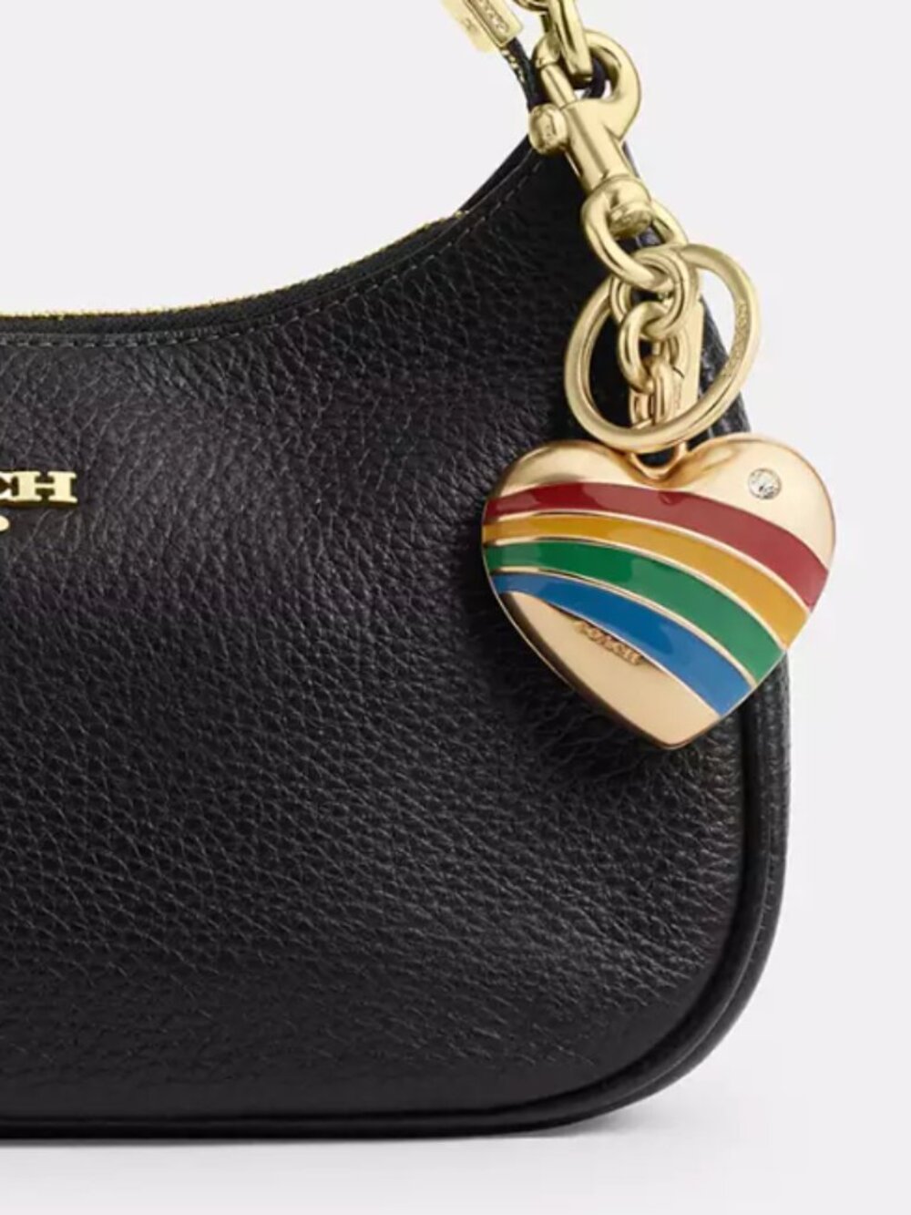 COACH Heart Bag Charm (CAX71) - Picture 2 of 11